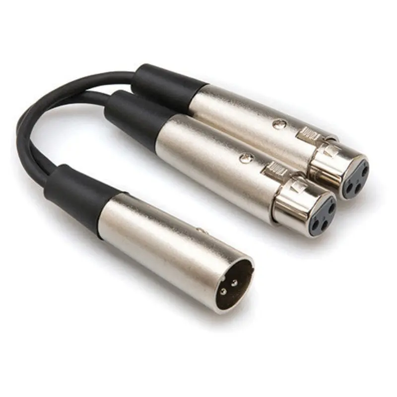 Hosa YXF119 XLR Male To 2 XLR Female Y-Cable, 6''