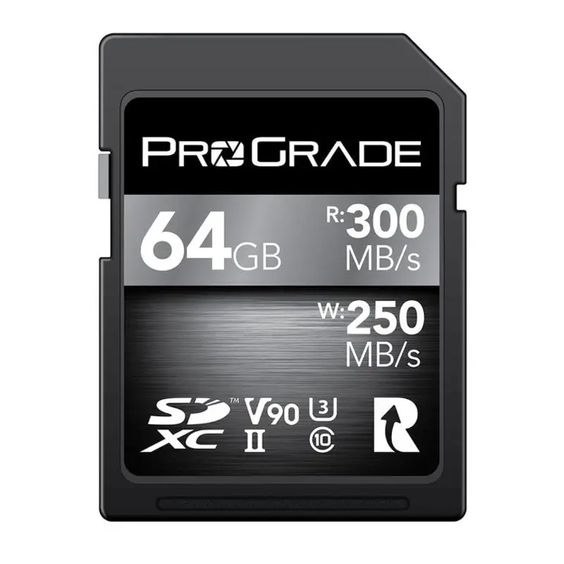 Prograde Digital PGSD64GBCKNA 64GB SDXC UHS-II V90 Memory Card