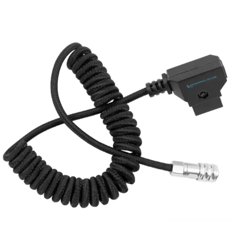 Kondor Blue Coiled D-Tap to BMPCC 6K/4K Power Cable F/Blackmagic - Black
