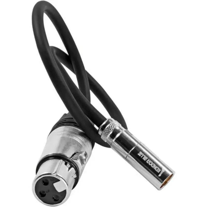 Kondor Blue TA4M Mini XLR 4 Pin Male to Female XLR Braided Audio Cable 16