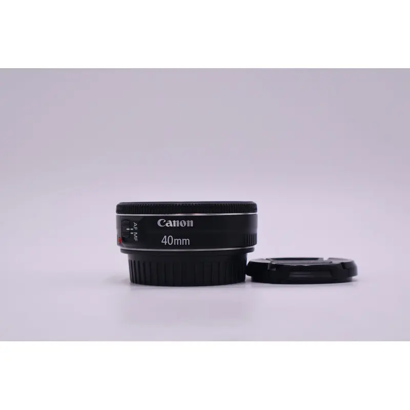Canon EF40F2.8-02142 EF 40mm f/2.8 STM Pancake Lens, Black, Used