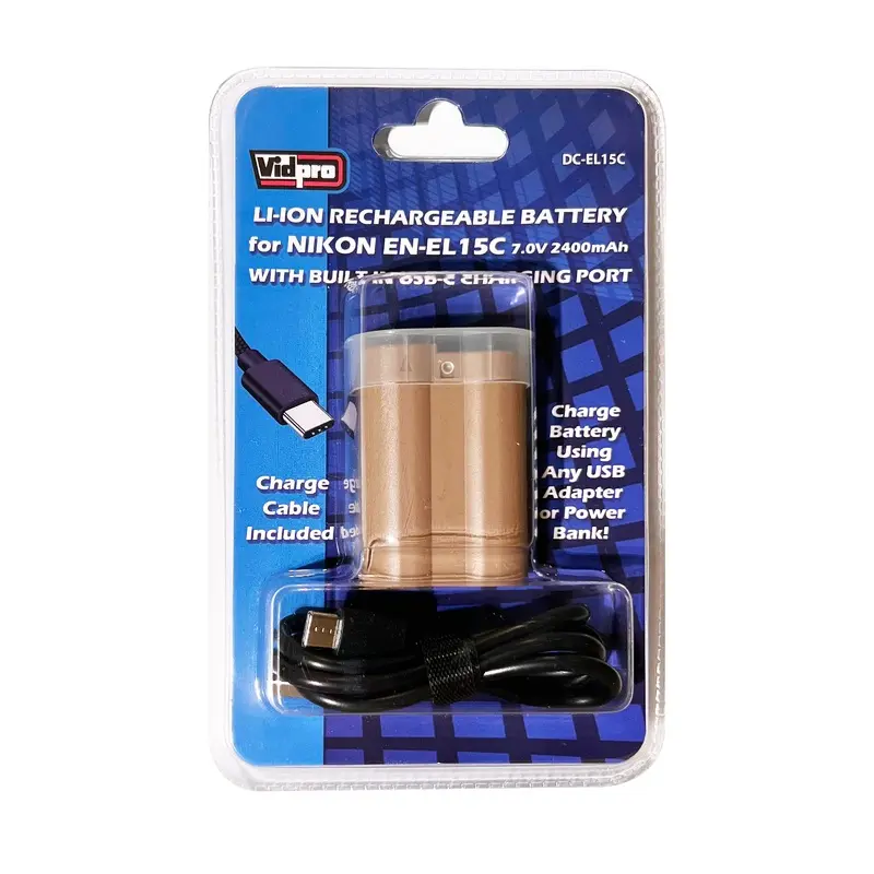 Vidpro DC-EL15C Battery with Built-In USB Charging for Nikon EN-EL15C