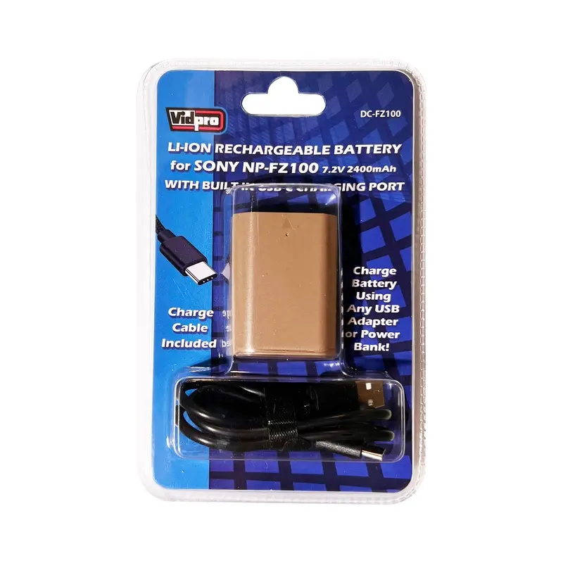 Vidpro DC-FZ100 Battery with Built-In USB Charging for Sony NP-FZ100