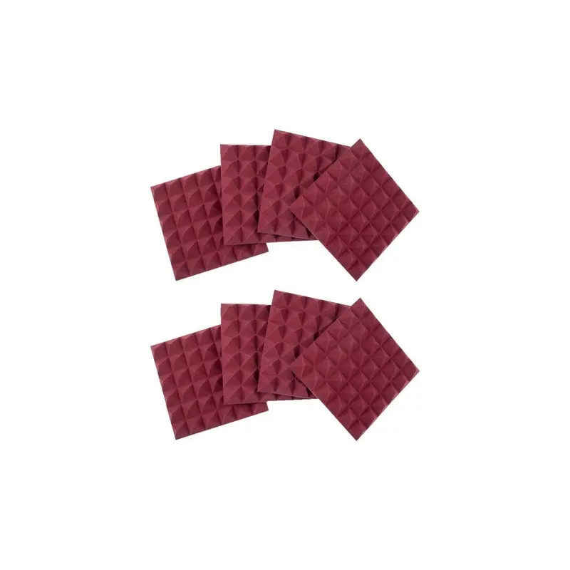 Gator Frameworks 12x12"Acoustic Pyramid Panel (Burgundy) 8-Pack