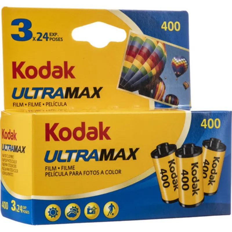 Kodak ULTRAMAX 400 Color Negative Film, 35mm 24 exp, 3-Pack