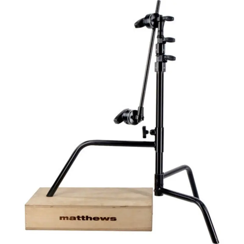 Matthews B756020 Hollywood 20'' C-Stand w/Sliding Leg, Grip Head & Arm, Black, 5.25'