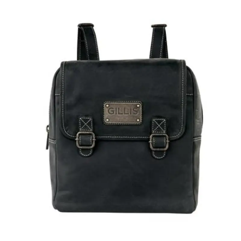 Dorr Trafalgar Knapsack Leather Backpack Vintage Black
