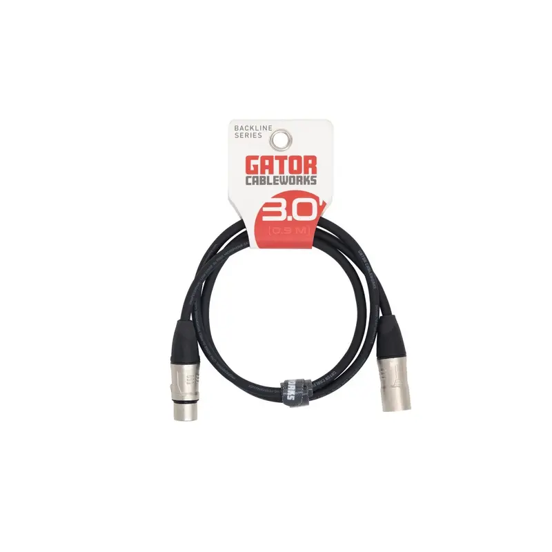 Gator Frameworks 3' XLR Microphone Cable