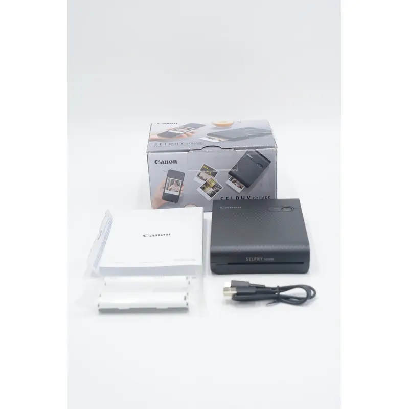 Canon QX10/00391 SELPHY Square QX10 Compact Photo Printer (Black), Open Box