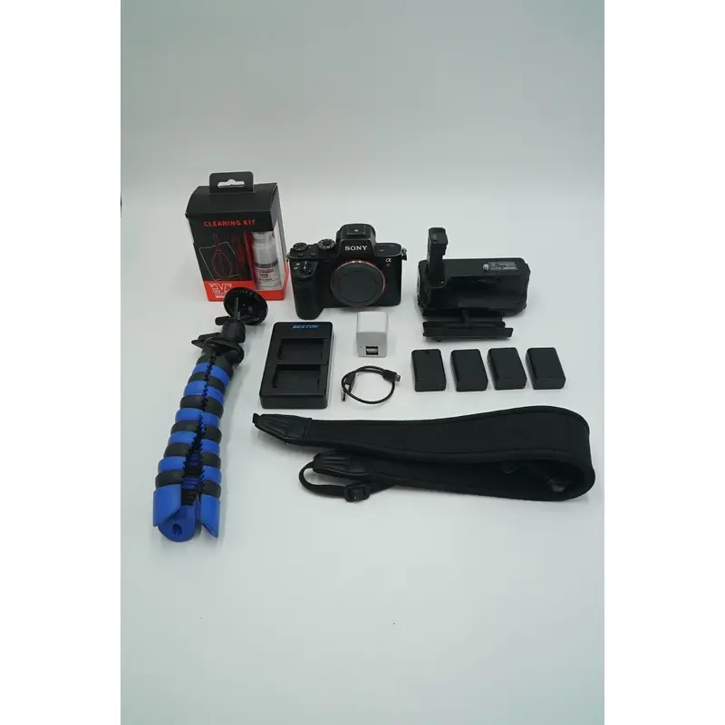 Sony A7RII/3421979 A7R Mark II Body Only + Battery Grip + Mini Tripod, Used