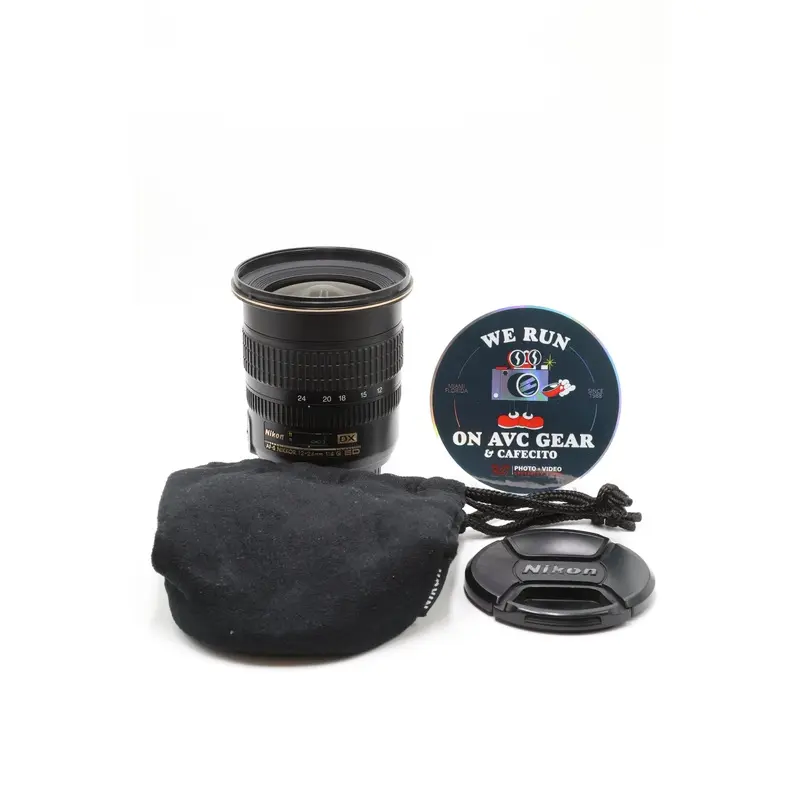 Nikon AFS1224F4-38089 AF-S DX Nikkor 12-24mm f/4 G ED IF Autofocus APS-C Lens, Used