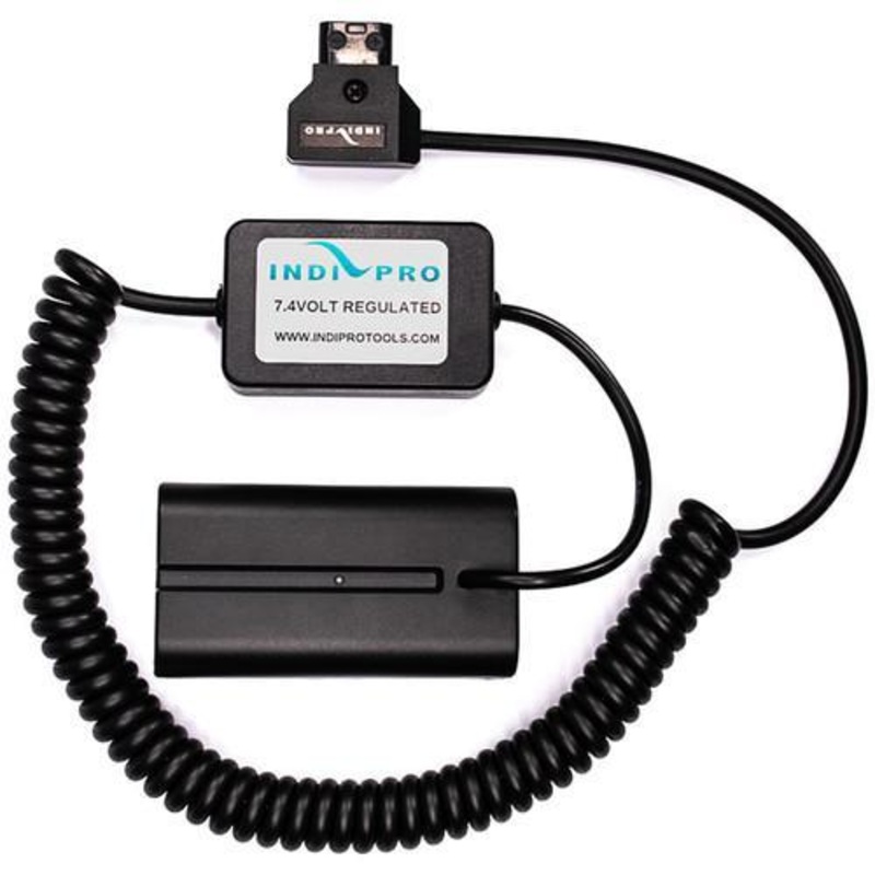 Indipro **B-STOCK** Coiled D-Tap to Sony L-Series (NP-F) Type Dummy Battery (24-36", Regulated)